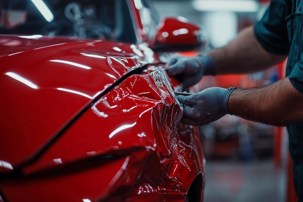skilled-car-body-repair-technician-patching-red-vehicle-professional-workshop-setting_937679-67250